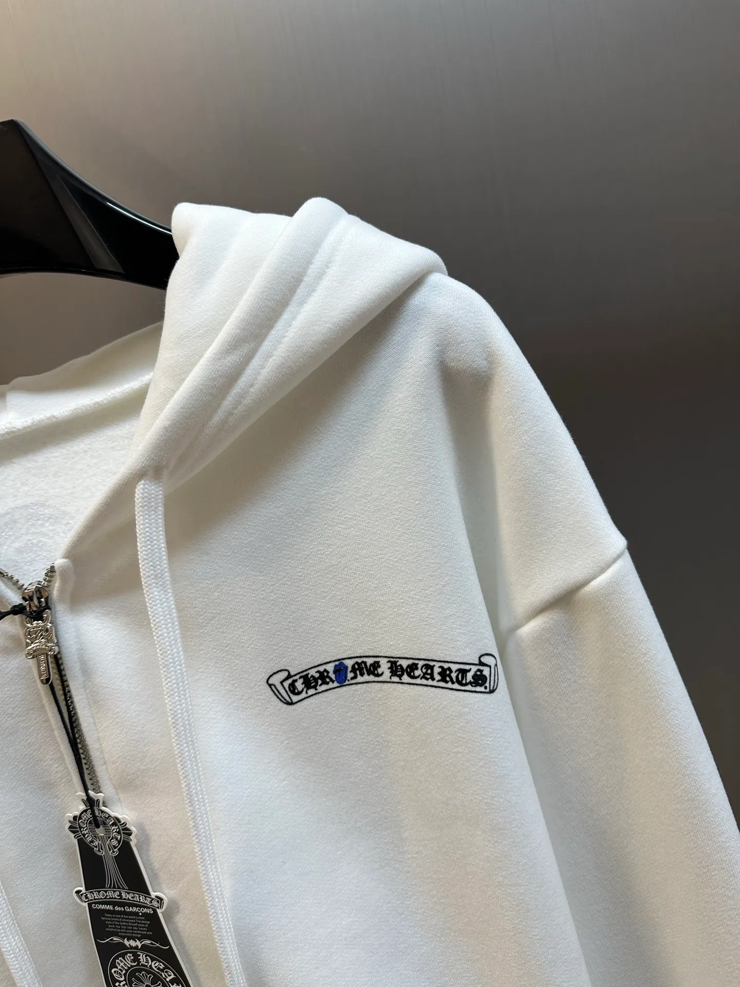 P470 Chrome Hearts Chrome Hearts hooded zipper jacket is made of 380g cotton fleece sweatshirt material, 420g 1*1 matching high-end fashion brand rib, glue printing process size: s m l xl